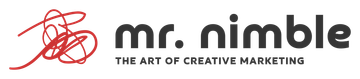 a logo for mr. nimble the art of creative marketing