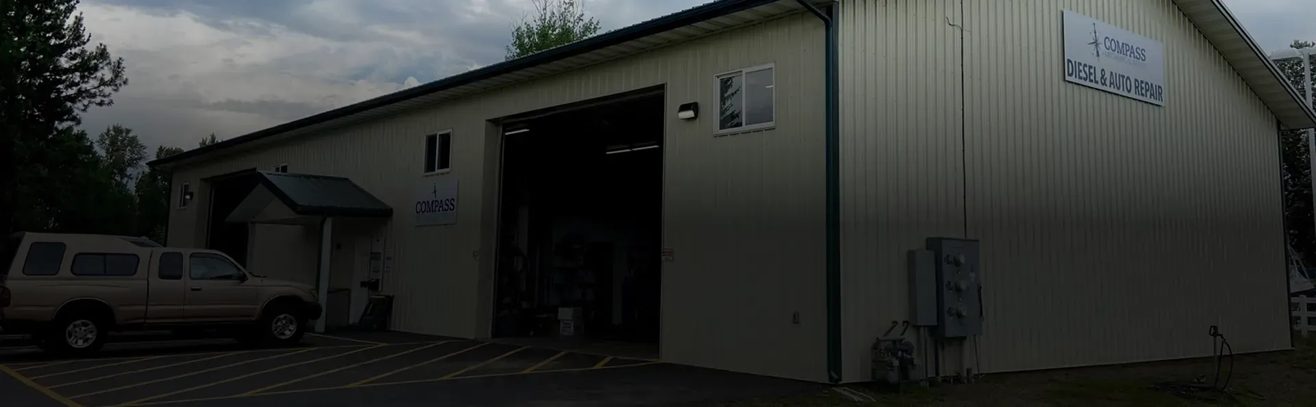 Outside of our shop in Sandpoint, ID | Compass Mechanical Repair