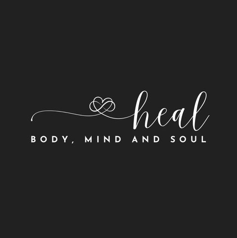 A logo for a company called heal body , mind and soul