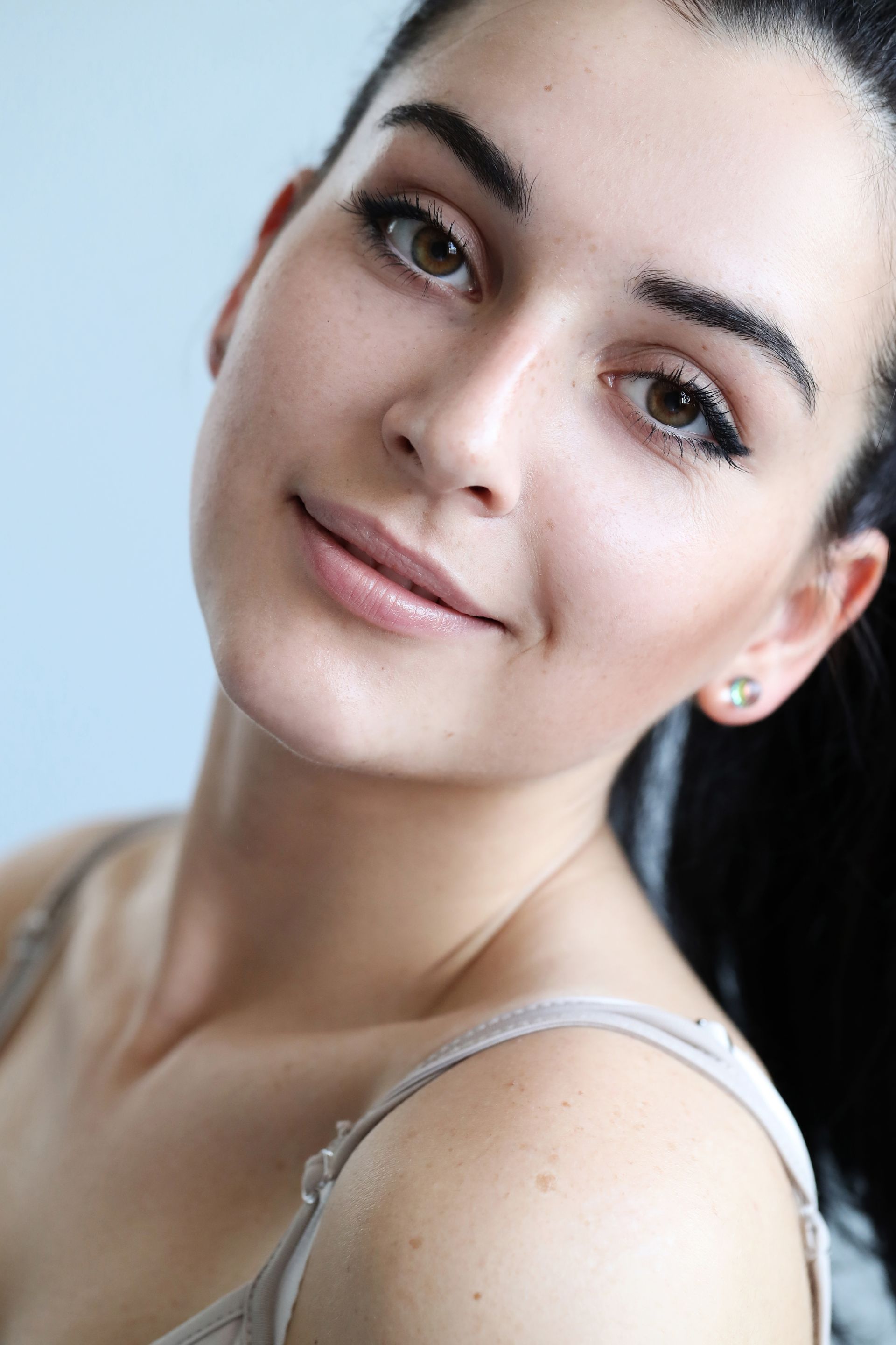 woman with clear skin