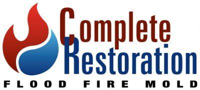 The logo for complete restoration flood fire mold