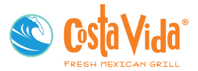 A costa vida fresh mexican grill logo on a white background