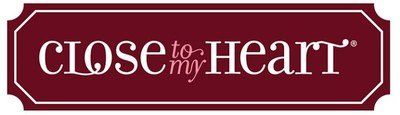 A close to my heart logo on a red background