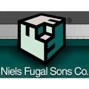 The logo for niels fugal sons co. is a cube with the letter f on it.