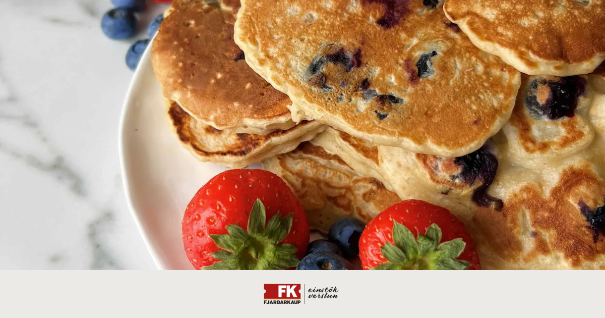 Þessar pönnukökur eru mjúkar og dásamlega góðar. Þær eru fullkomnar á sunnudagsmorgni eða í kaffitím