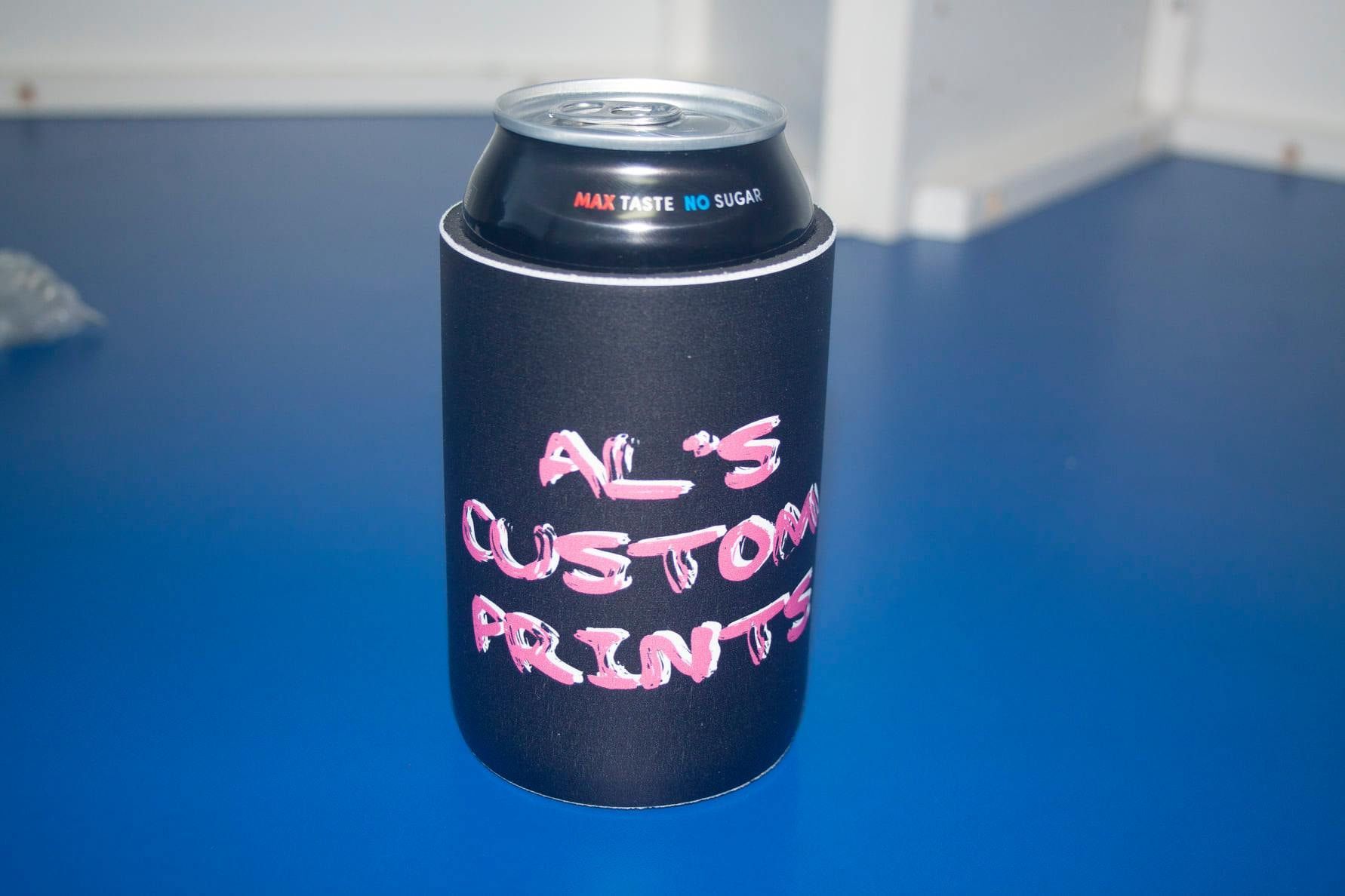 Black Can Koozie — Al's Custom Prints in Wyong, NSW