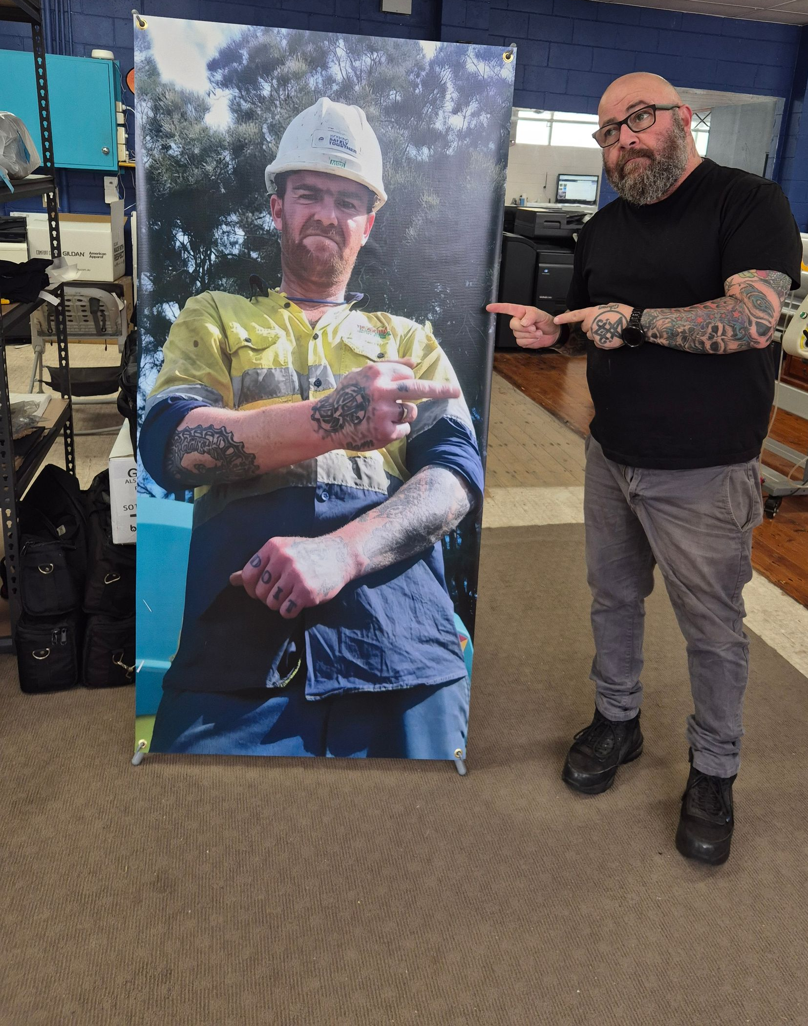 Two Blank White Banners Hang From a Pole — Al's Custom Prints in Wyong, NSW
