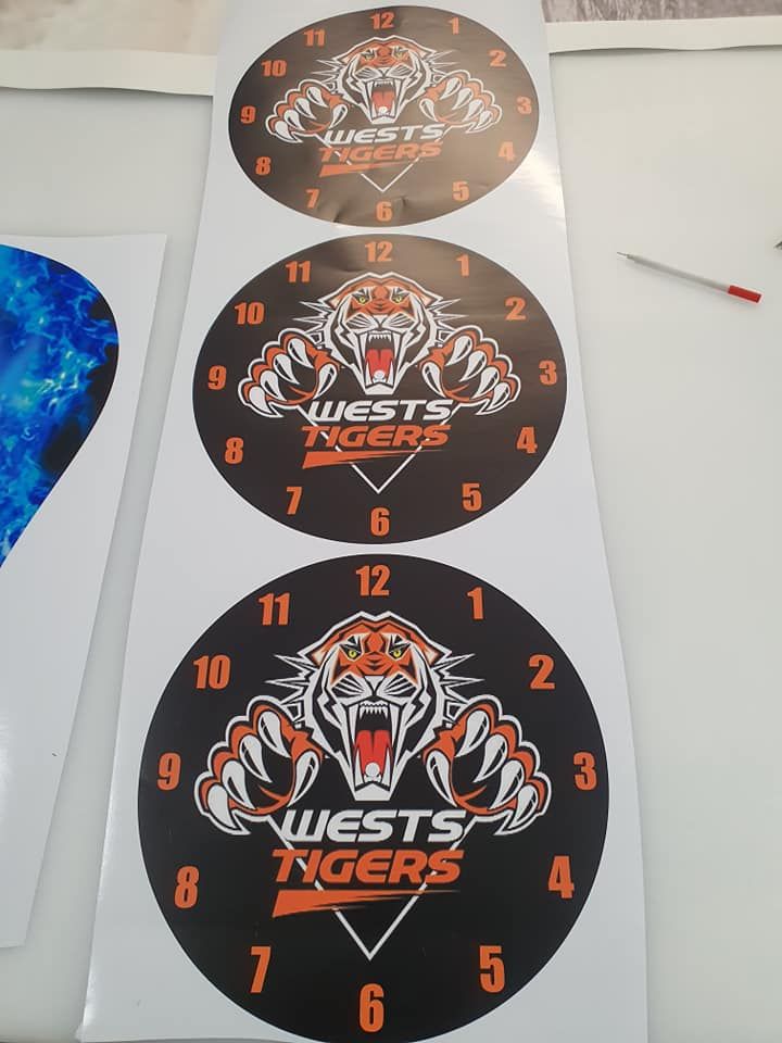Three Circular Wests Tigers Logo — Al's Custom Prints in Wyong, NSW