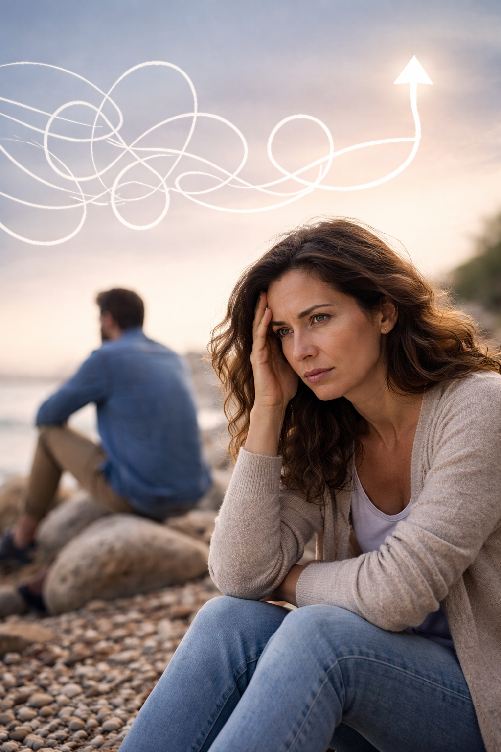 אדם עומד מול דרך פתוחה כסמל להתלבטות, שינוי אישי וקבלת החלטות
