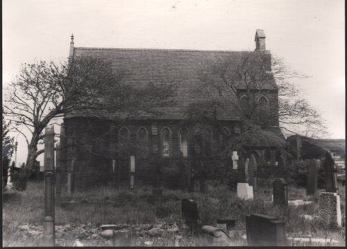 Wharton Presbyterian Church from the side, 1966