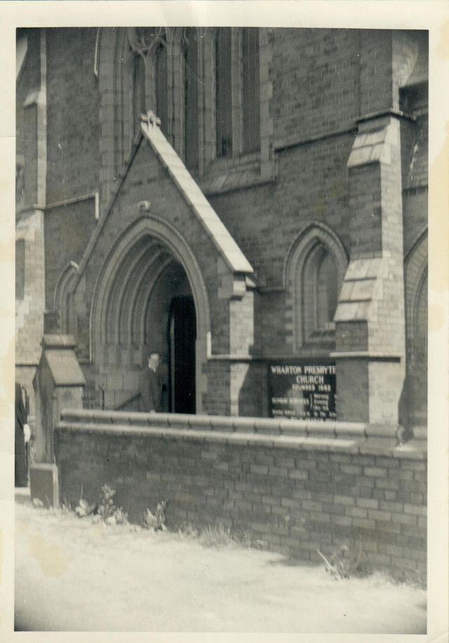 Wharton Presbyterian Church entrance