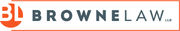 A logo for a law firm called browne law