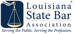 The logo for the louisiana state bar association
