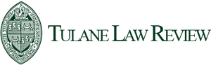 A logo for tulane law review with a crest on it