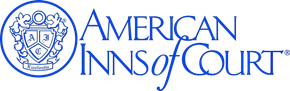 A blue logo for american inns of court