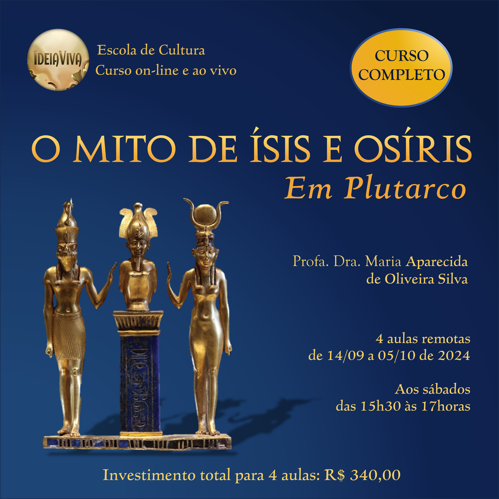 Matrizes Culturais da China, com Profa. Dra. Lucia de Souza Dantas. Curso on-line e ao vivo, com 8 aulas remotas, de 14/08 a 02/10 de 2024. Às quartas-feiras, das 19 às 21 horas. Investimento: R$ 680,00 (inclui 8 aulas síncronas, gravações das aulas e materiais didáticos).
