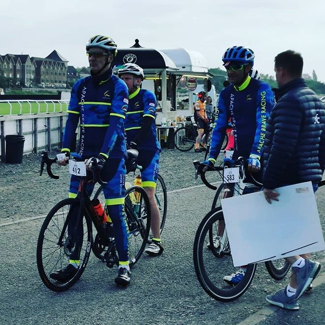 cyclist at the start of stratford cyclist fighting cancer sportive