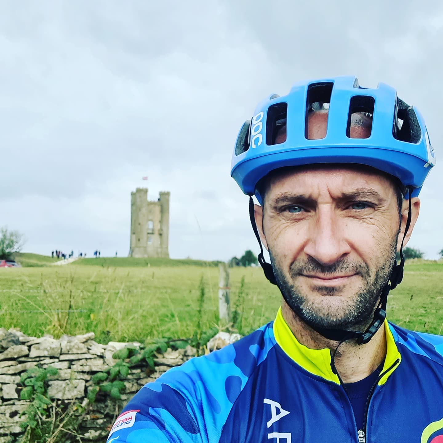 Apache Brave Racing cyclist showcasing the great view on our club rides