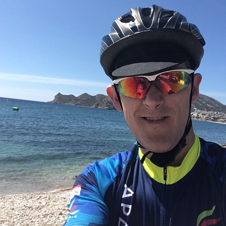 Apache Brave Racing rider Phil during a cycling holiday