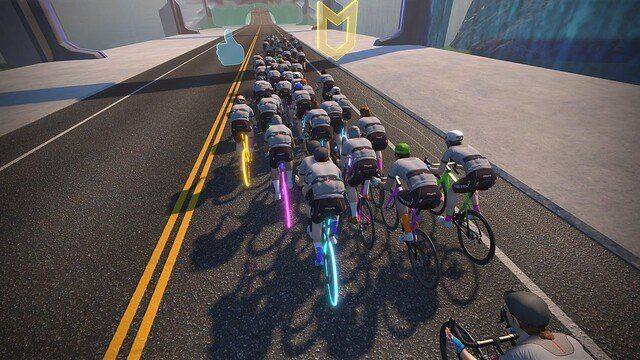 Zwift Racing during WTRL races, team ABR