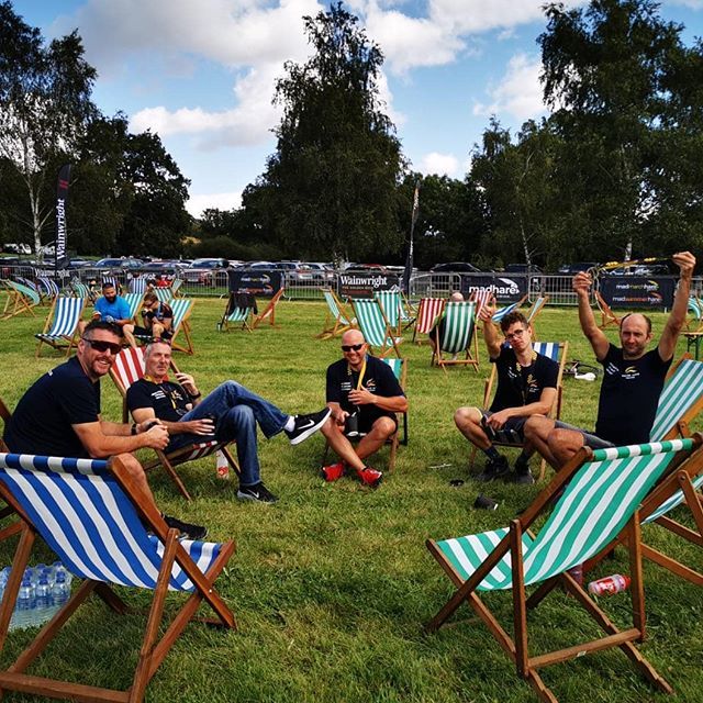 Apache Brave Racing team at enjoying food after the Mad Summer Hare cycle event