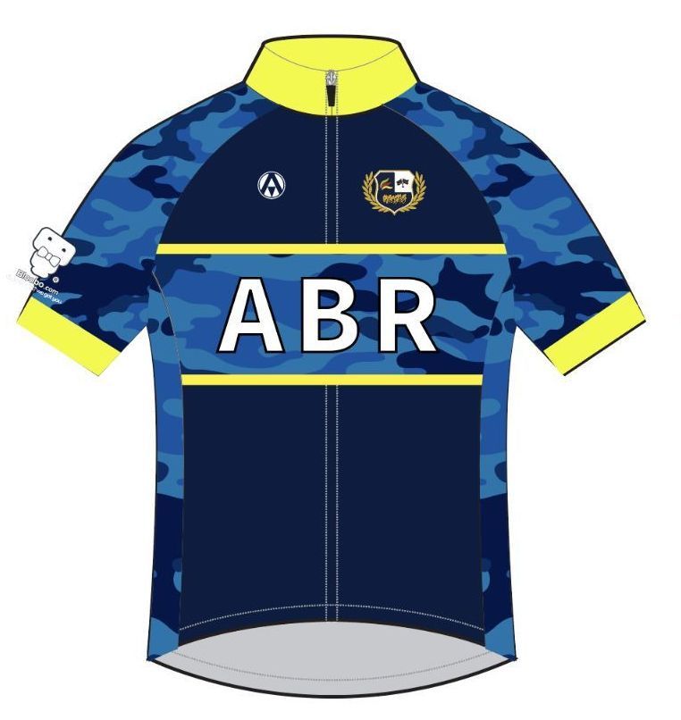 ABR cycle club jersey front design
