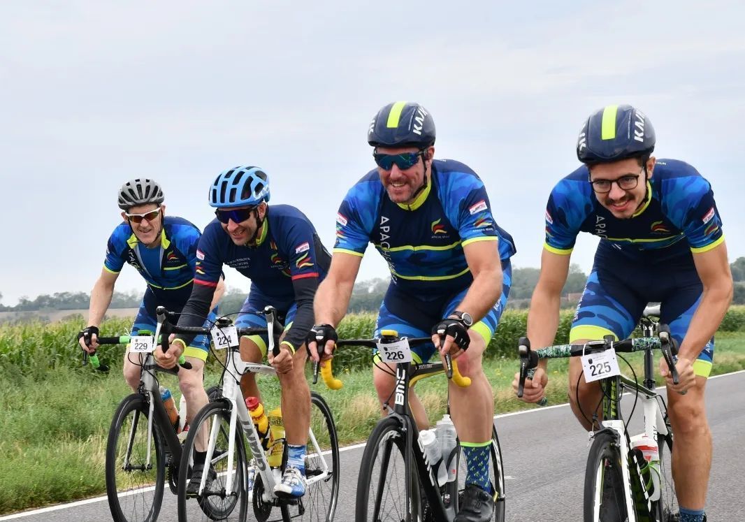 ABR cycle team cycling together