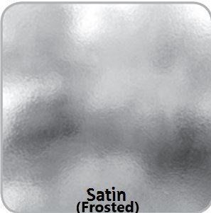 A close up of a satin frosted metal surface.