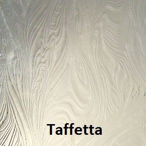 A close up of a glass with the word taffetta on it
