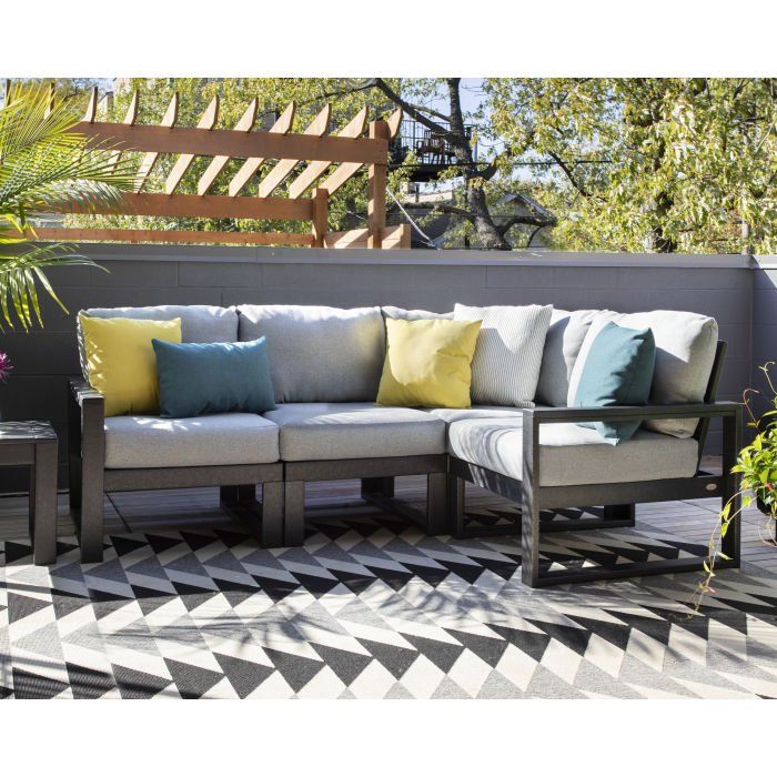 POLYWOOD EDGE 4-Piece Modular Deep Seating Set