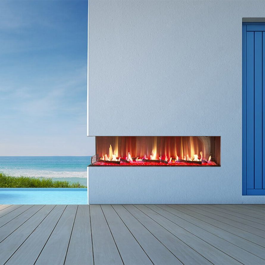 Flare - Left Corner Outdoor Fireplace
