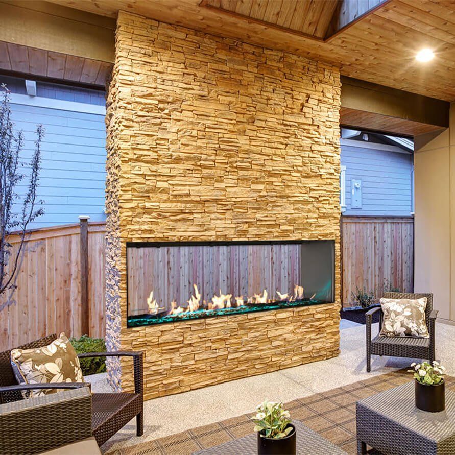 Flare - See Through Outdoor Fireplace
