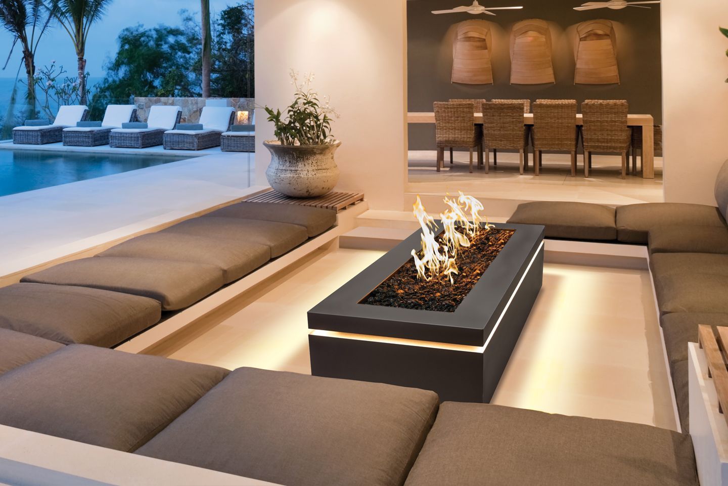 Urbana rectangle fire pit