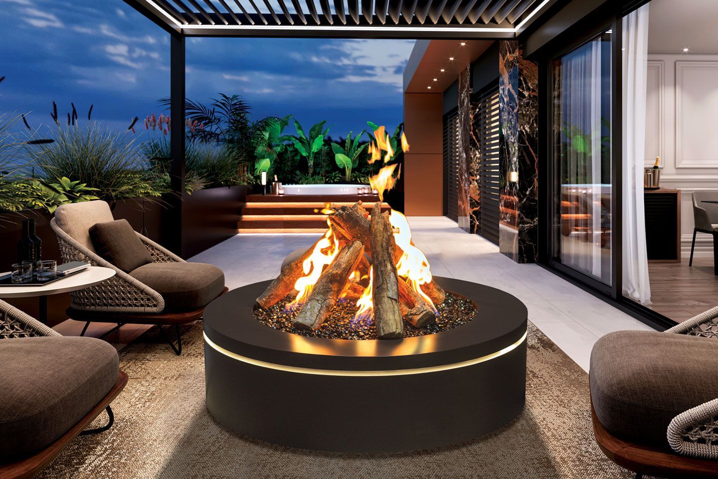 Urbana Halo Round Fire Pit