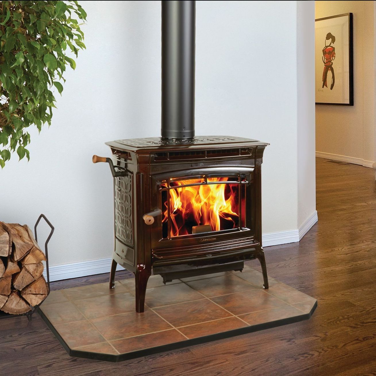 Hearthstone Manchester Wood Freestanding Fireplace 