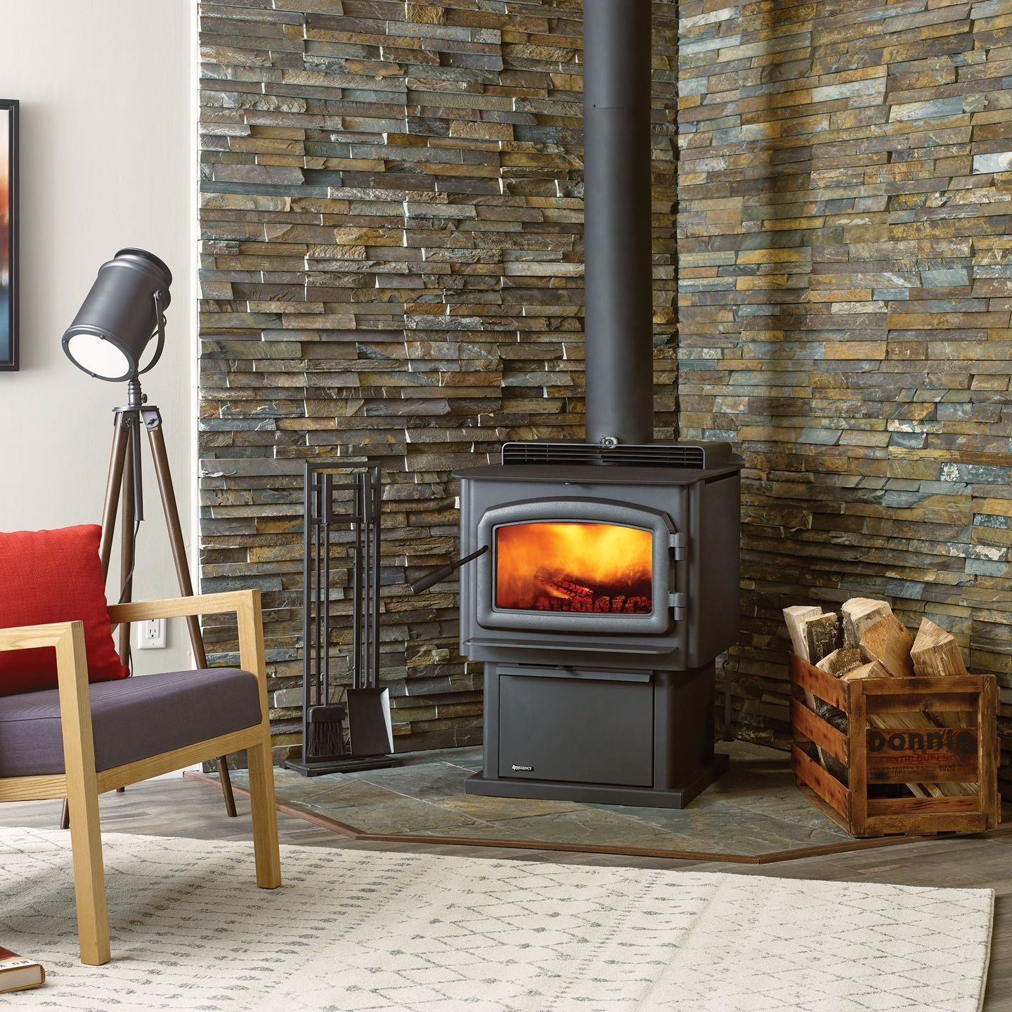 Regency F2500 Wood Freestanding Fireplace 