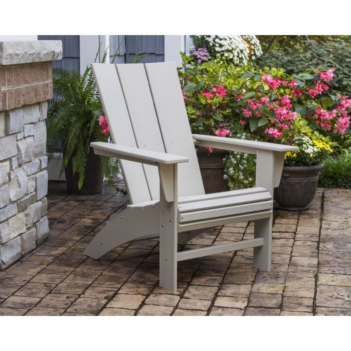 POLYWOOD Sand Modern Curveback Adirondack