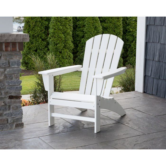 POLYWOOD White Nautical Adirondack