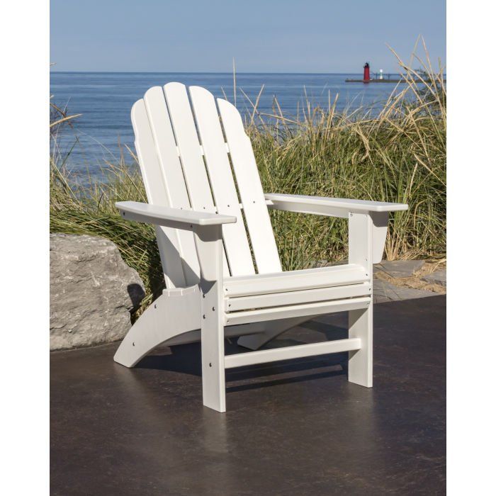 POLYWOOD White Vineyard Curveback Adirondack