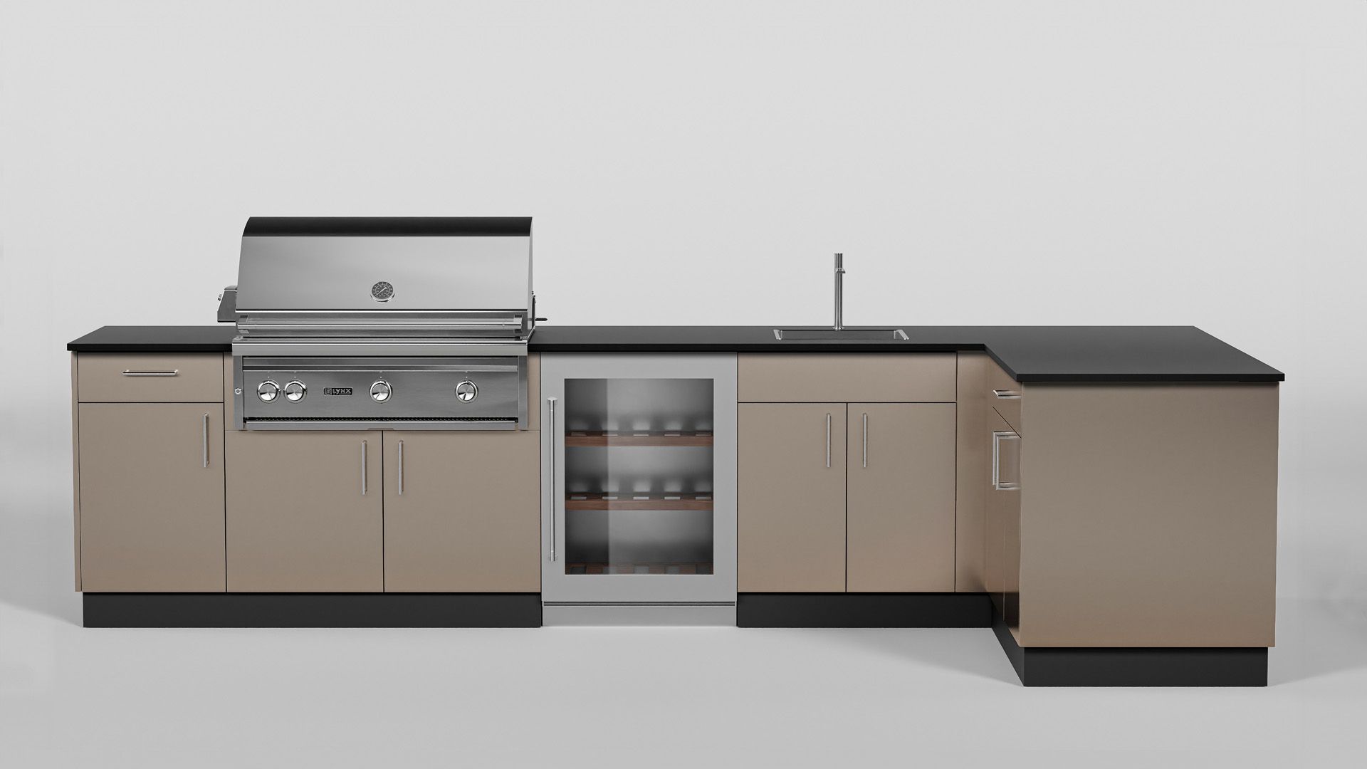 Danver Trex Alcove Outdoor Kitchen in Champagne 304