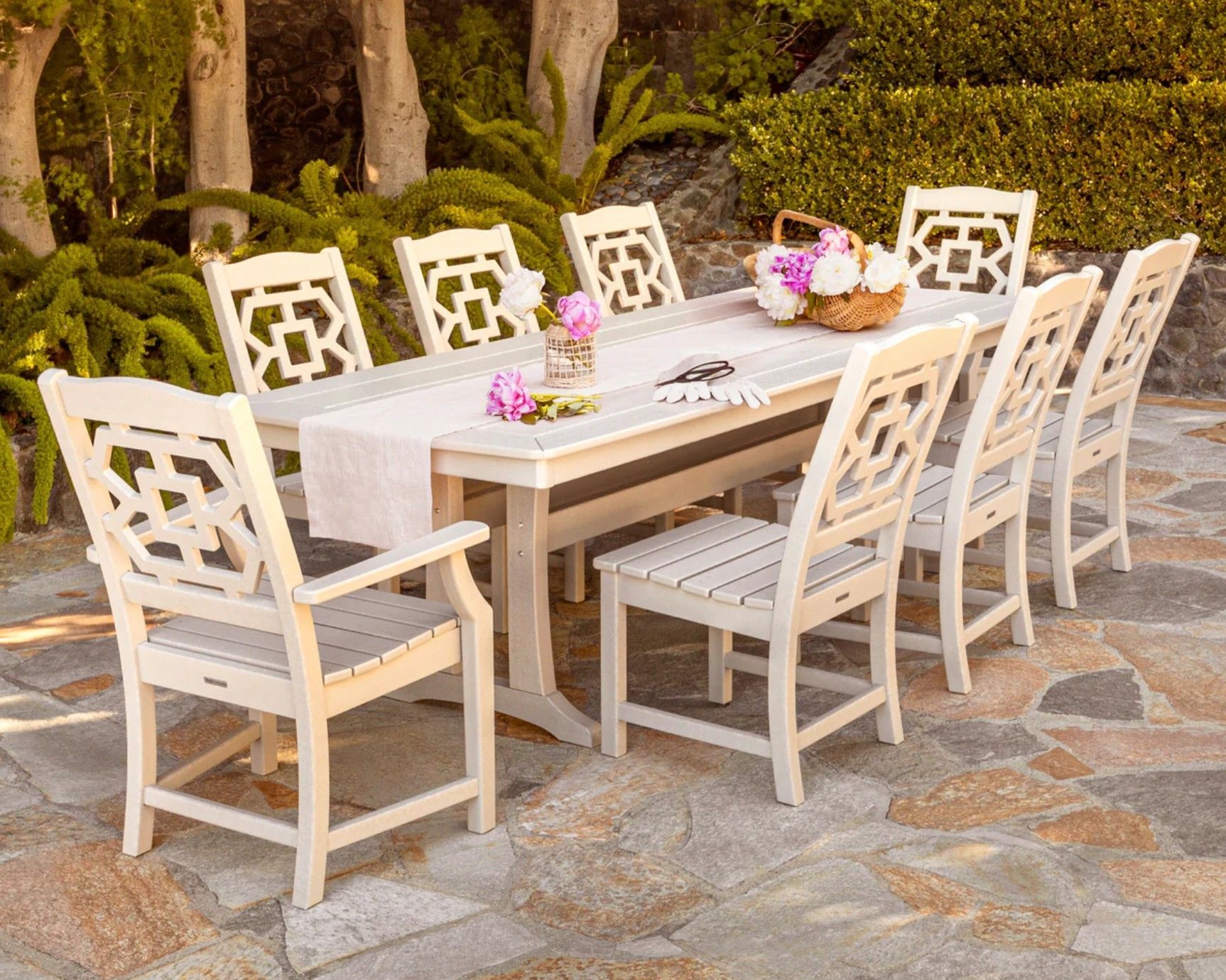 POLYWOOD Chinoiserie Farmhouse Dining Set