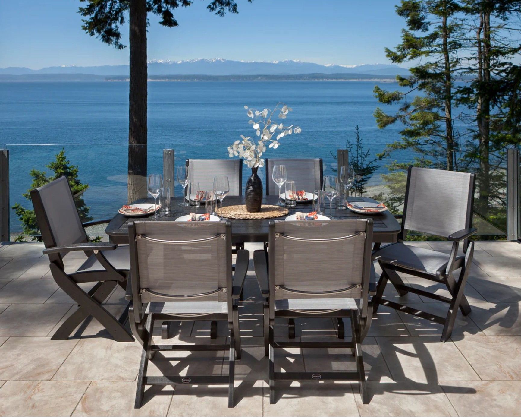 POLYWOOD Coastal Folding Chairs