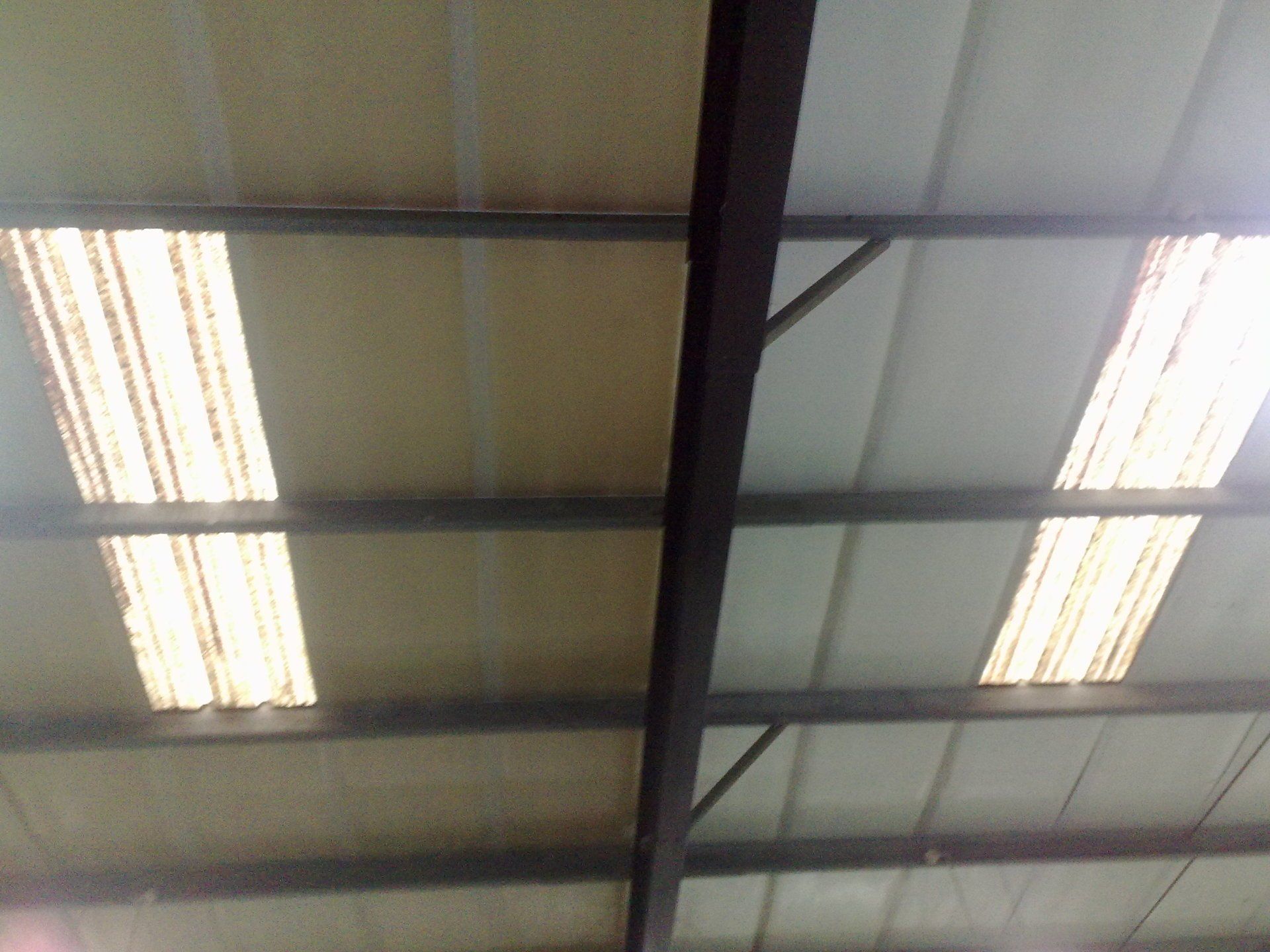 before and after cleaning the ceiling