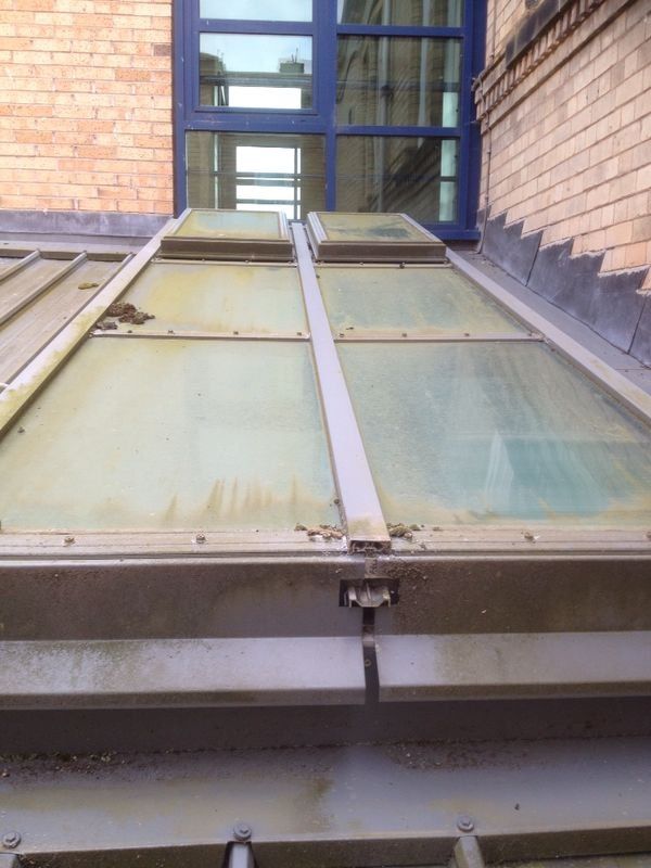 before cleaning a window