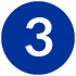 illustration d'un rond bleu avec le numéro trois