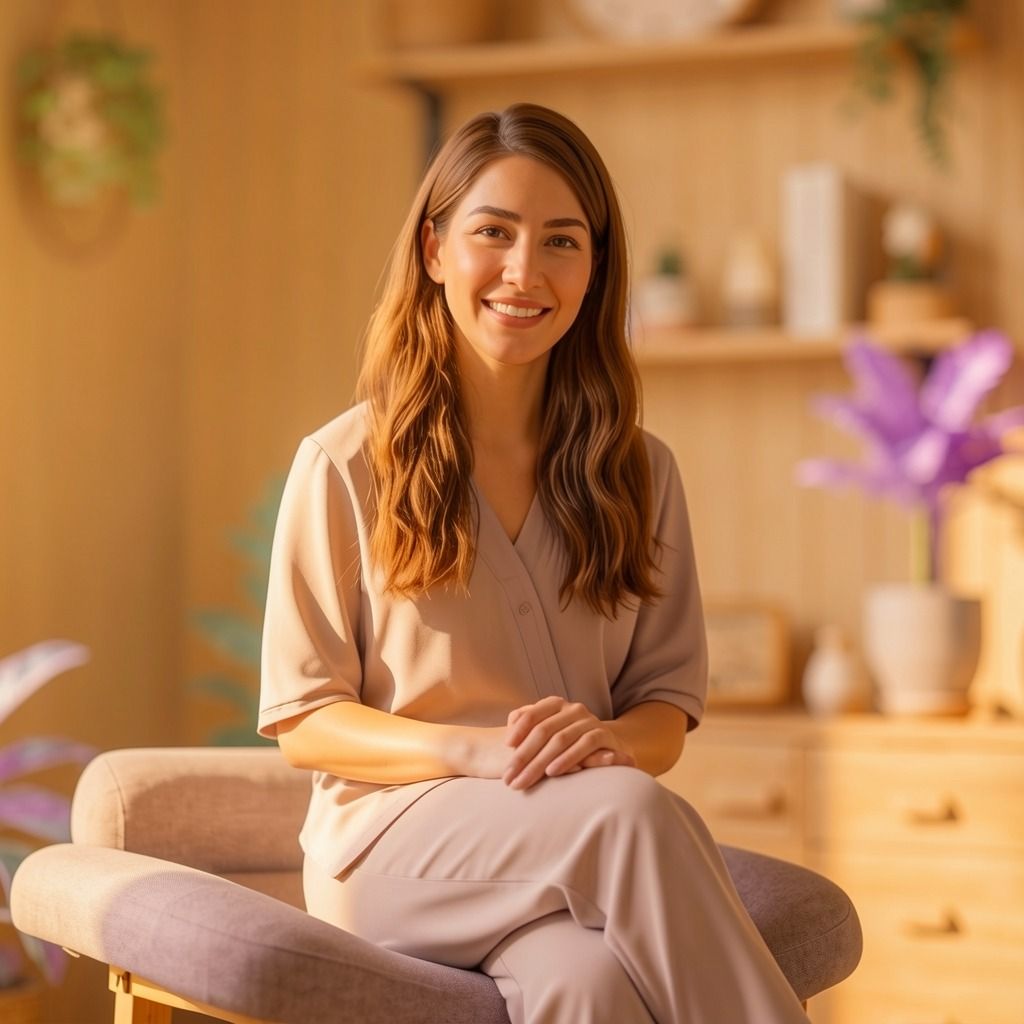 Persona sonriendo de frente