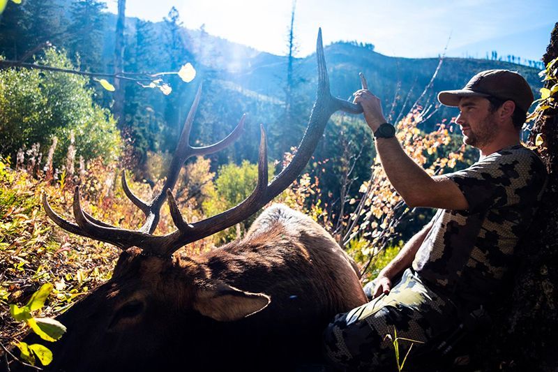 successful guided hunter on Idaho Elk Hunt