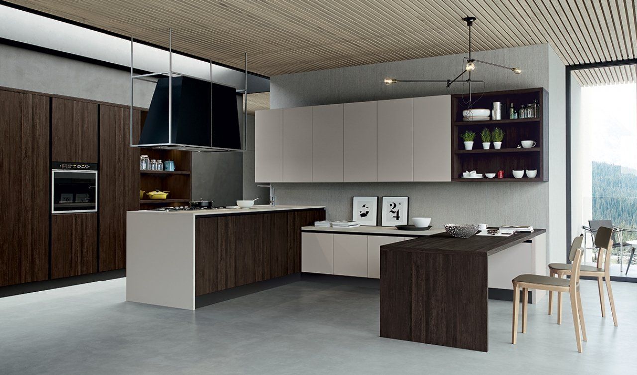 cucina rovere e laccata