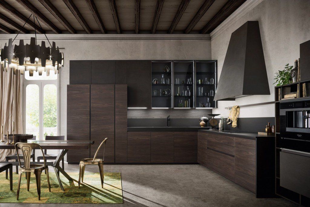 cucina angolare rovere