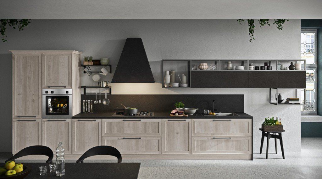 cucina lineare legno